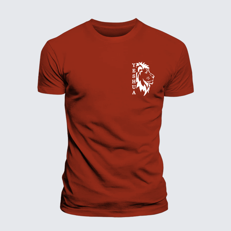 Yeshua Lion Jesus God Christian Premium Mercerized Cotton Tee