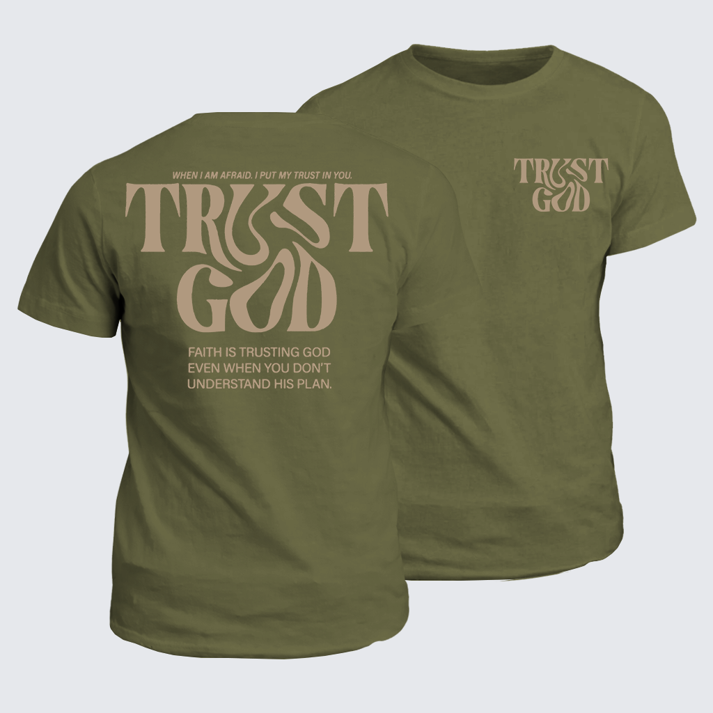 Trust God Jesus God Christian Cotton T-Shirt