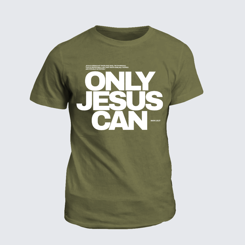 Only Jesus Can Jesus God Christian Cotton T-Shirt