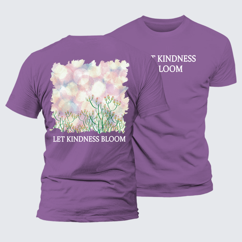 Let Kindness Bloom Jesus God Christian Premium Mercerized Cotton Tee