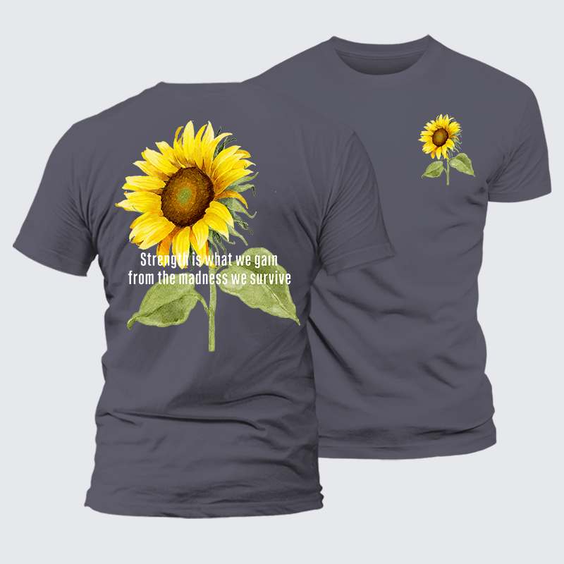 Strength Is What We Gain Jesus God Christian Premium Mercerized Cotton Tee