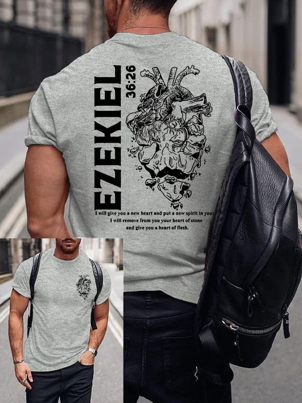 I Will Give You A New Heart And Put A New Spirit Christian Cotton T-Shirt