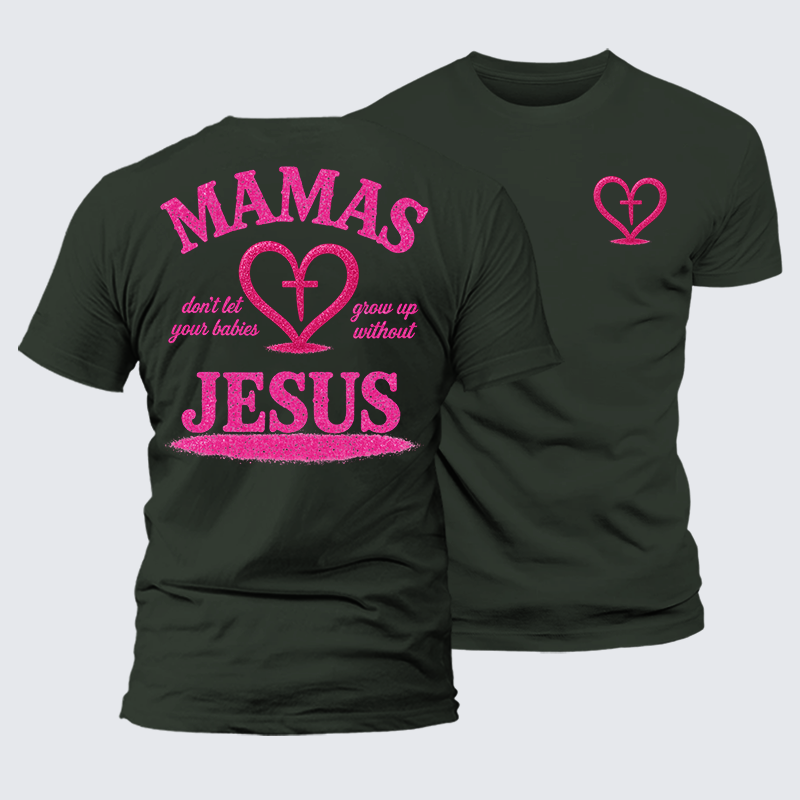 Blossoms Of Faith And Love Jesus God Christian Premium Mercerized Cotton Tee