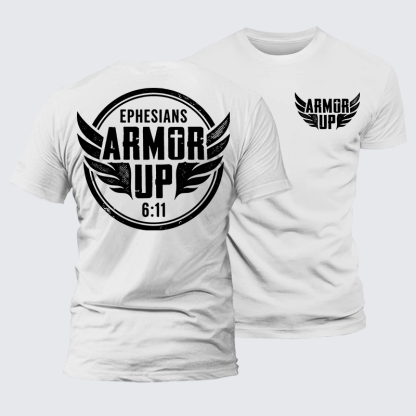 Armor Up Jesus God Christian Premium Mercerized Cotton Tee