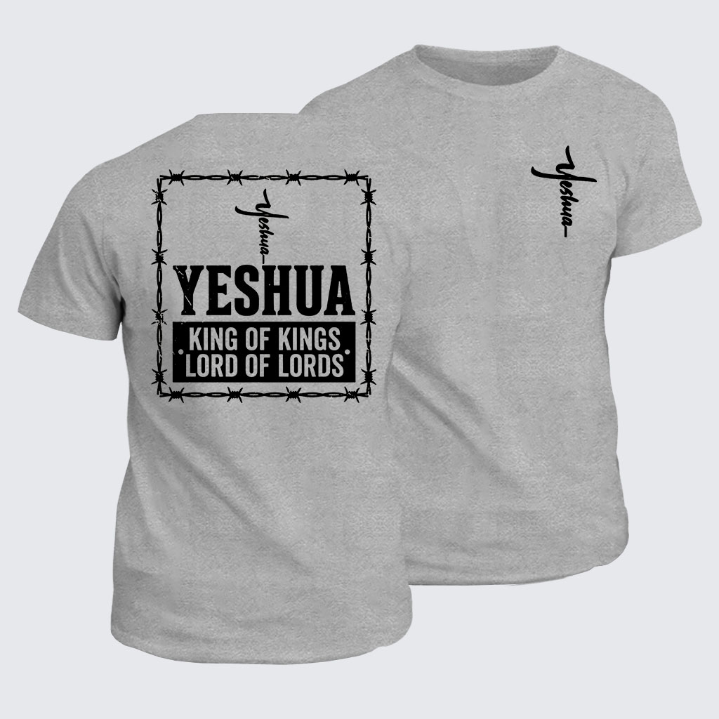 Yeshua King Of Kings Lord Of Lords Jesus God Christian Cotton T-Shirt
