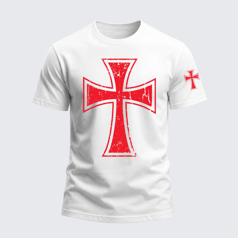 Heavyweight Cotton Tee - Knights Templar Crusader 