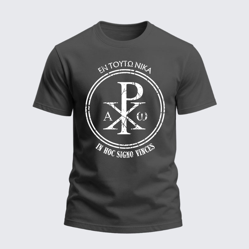 Heavyweight Cotton Tee -  In This Sign Conquer