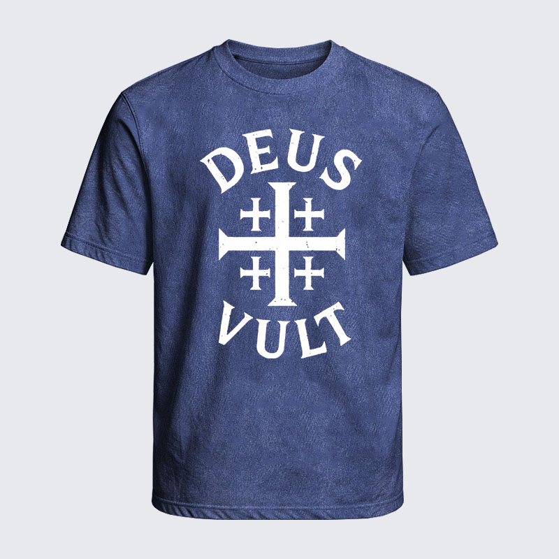 Washed T-Shirt - Deus Vult