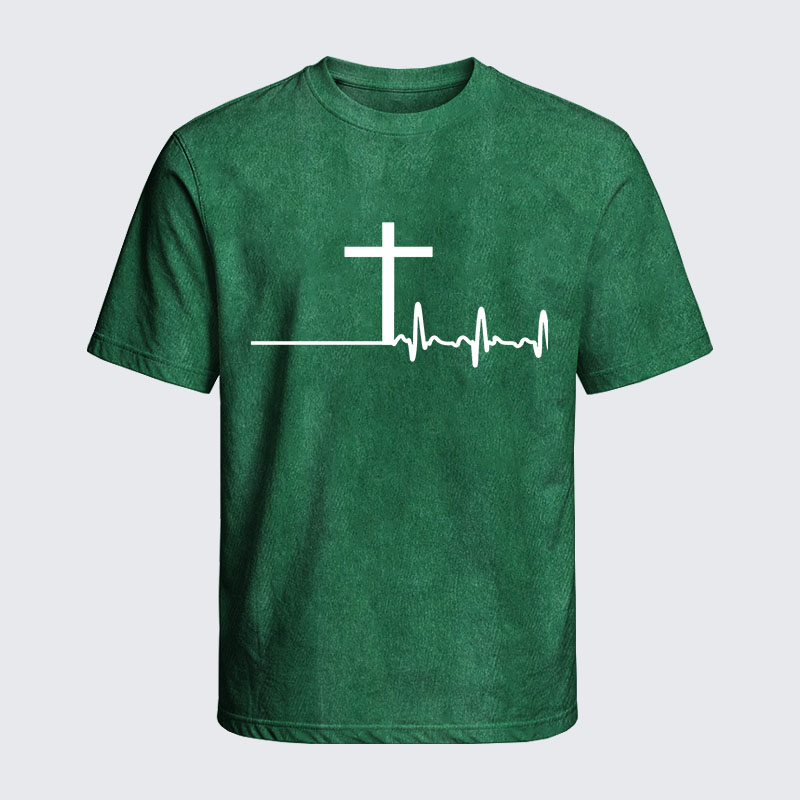 Washed T-Shirt - ECG Cross