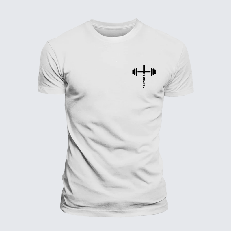 Man Of God Husband Dad Jesus God Christian Cotton T-Shirt