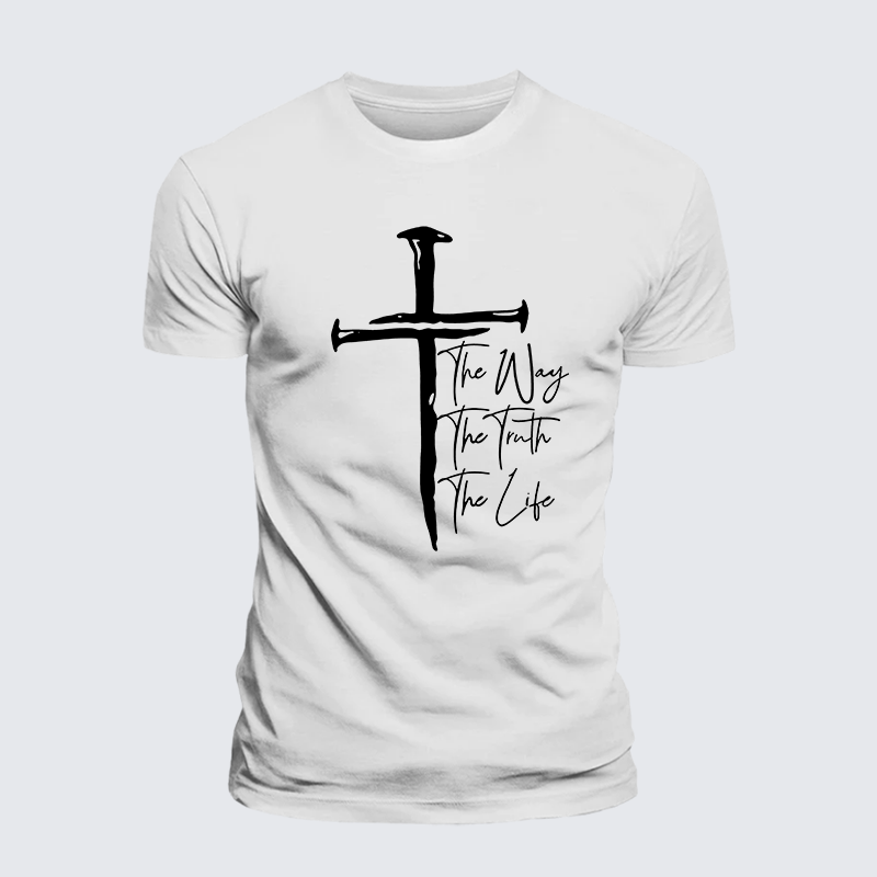 Jesus The Way The Truth The Life Jesus God Christian Cotton T-Shirt