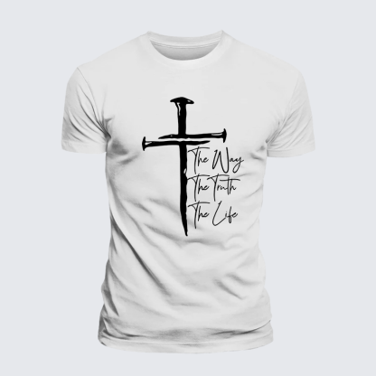 Jesus The Way The Truth The Life Jesus God Christian Cotton T-Shirt