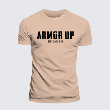 Armor Up Jesus God Christian Premium Mercerized Cotton Tee