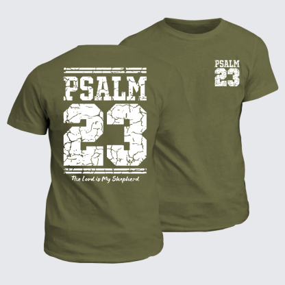 Psalm 23 The Lord Is My Shepherd Jesus God Christian Cotton T-Shirt