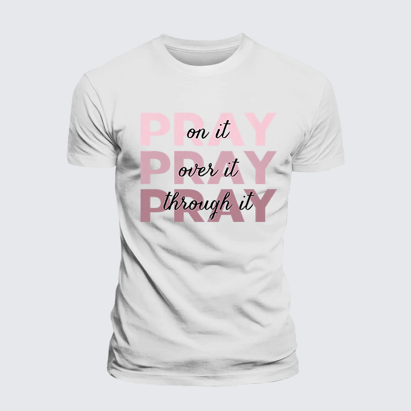 Pray Jesus God Christian Premium Mercerized Cotton Tee