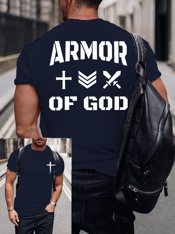 Armor Of God Jesus God Christian Cotton T-Shirt