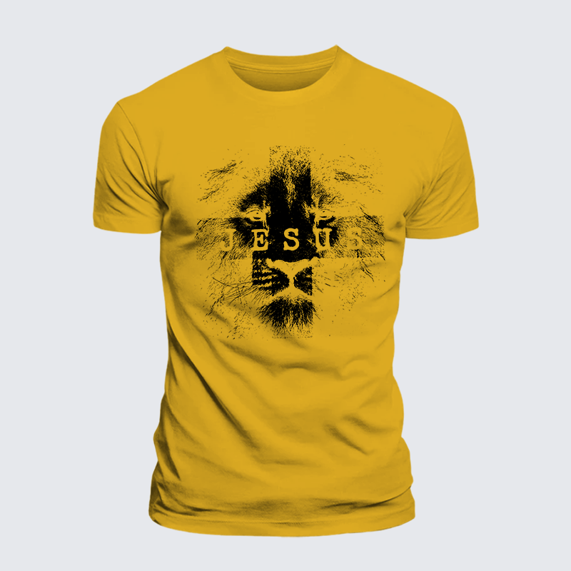 Jesus Lion Jesus God Christian Premium Mercerized Cotton Tee