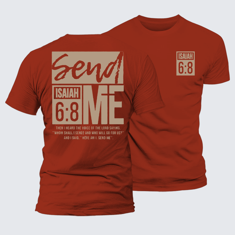 Send Me  Jesus God Christian Premium Mercerized Cotton Tee