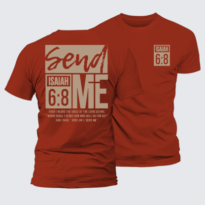 Send Me  Jesus God Christian Premium Mercerized Cotton Tee