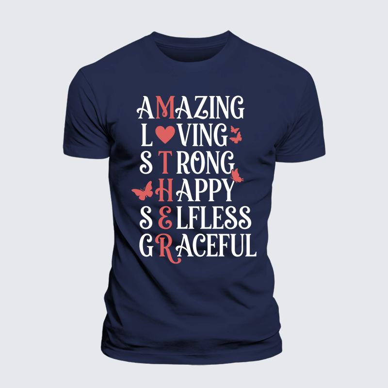Amazing Mother Jesus God Christian Premium Mercerized Cotton Tee