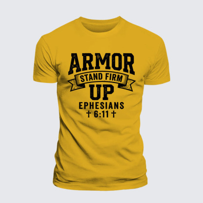 Armor Up Jesus God Christian Premium Mercerized Cotton Tee