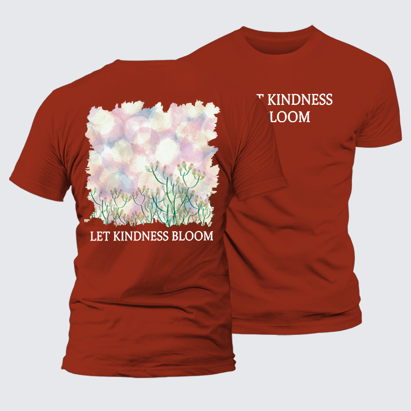 Let Kindness Bloom Jesus God Christian Premium Mercerized Cotton Tee