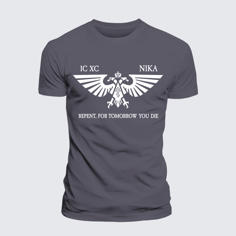 Orthodox Warhammer Jesus God Christian Premium Mercerized Cotton Tee