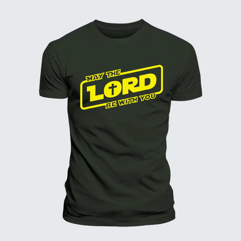 Lord Be With You Jesus God Christian Premium Mercerized Cotton Tee