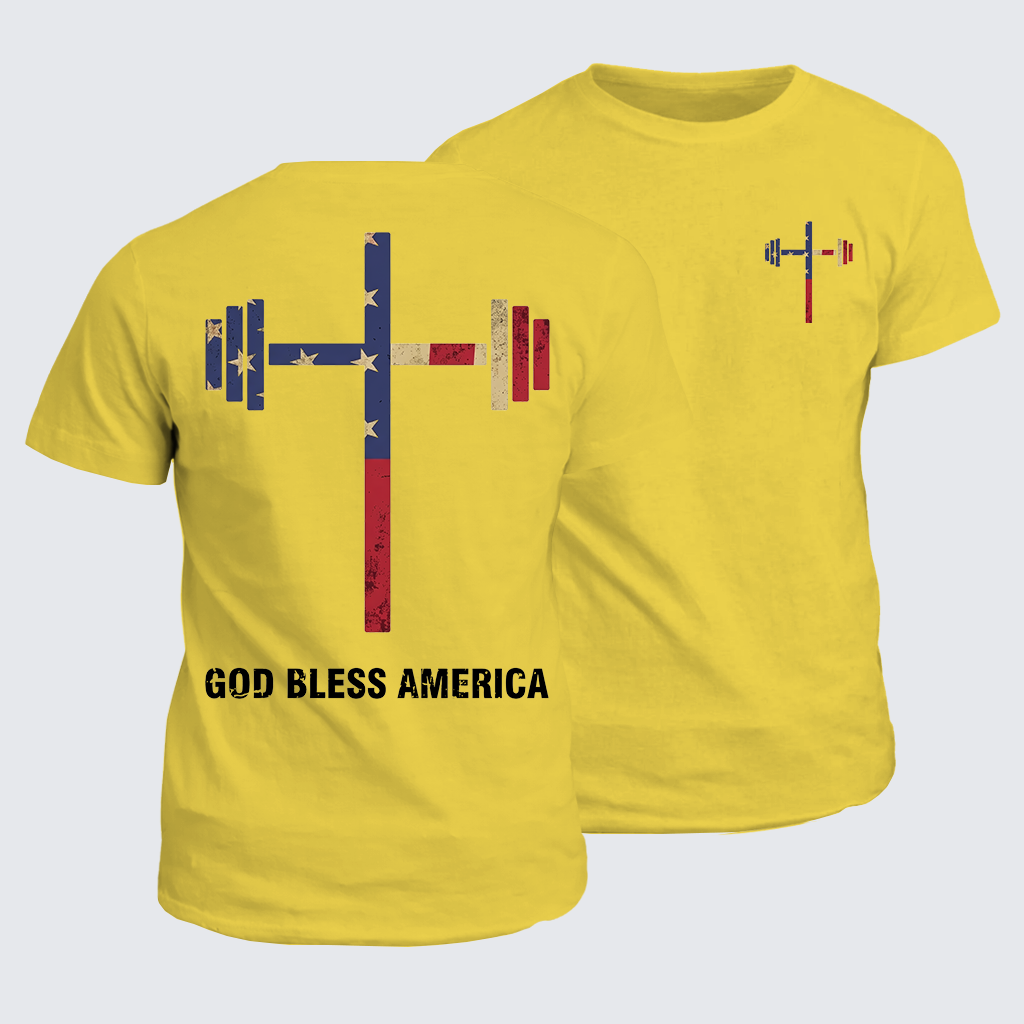God Bless America Jesus God Christian Cotton T-Shirt