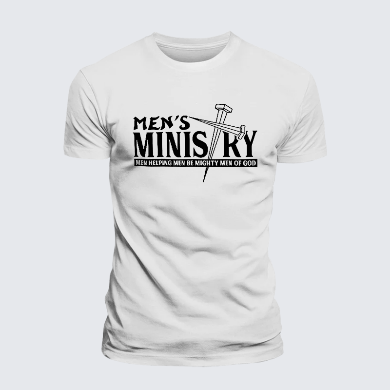 Man Of God Husband Dad Jesus God Christian Cotton T-Shirt