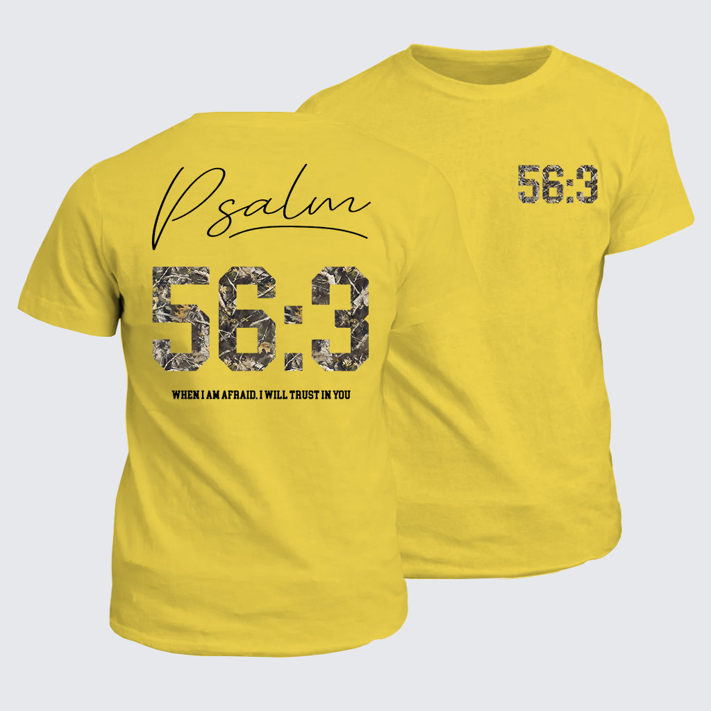 Psalm 56:3 Jesus God Christian Cotton T-Shirt