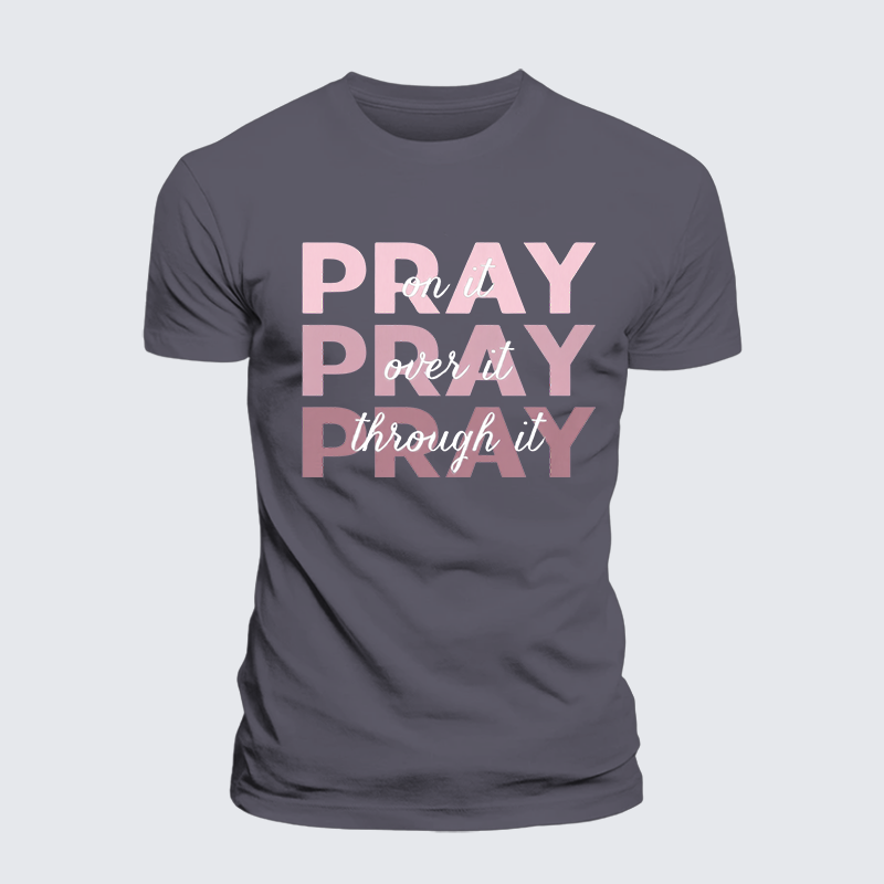 Pray Jesus God Christian Premium Mercerized Cotton Tee