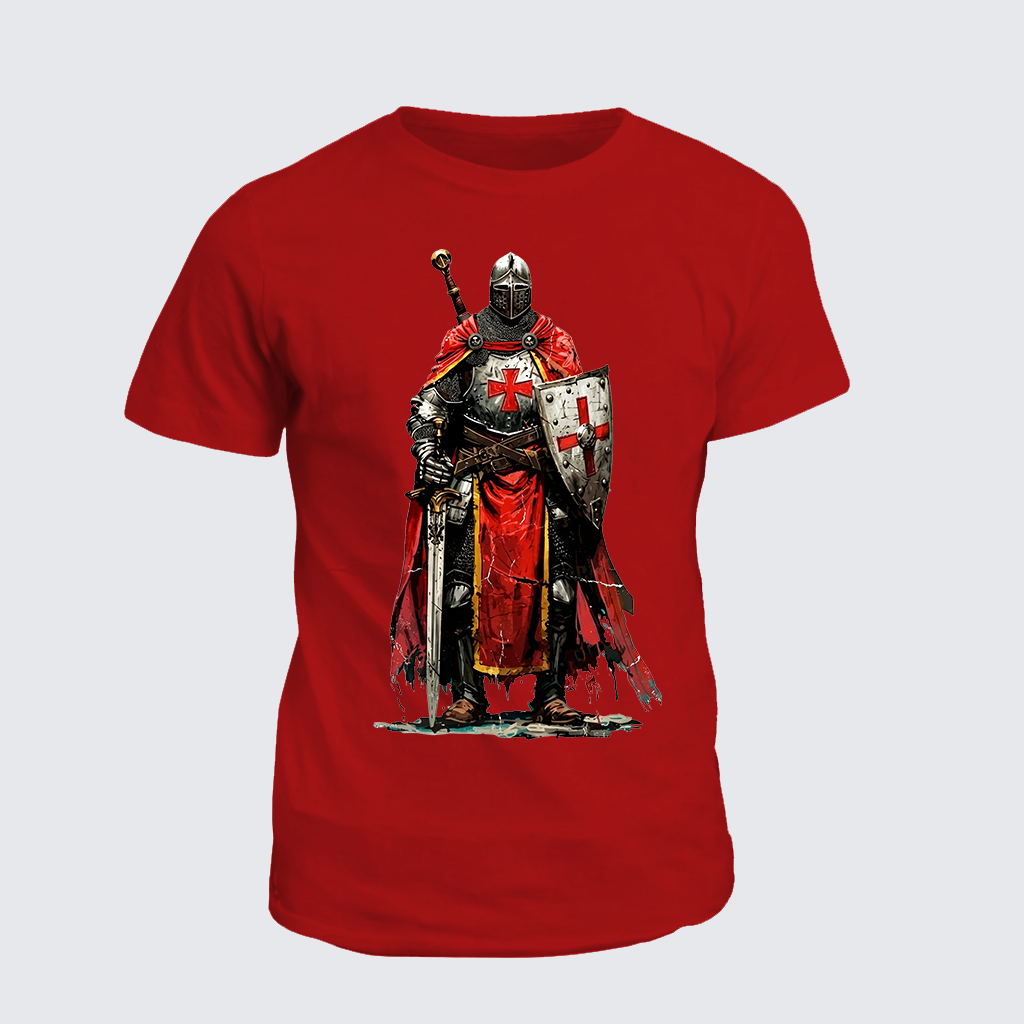 Crusaders Jesus God Christian Cotton T-Shirt