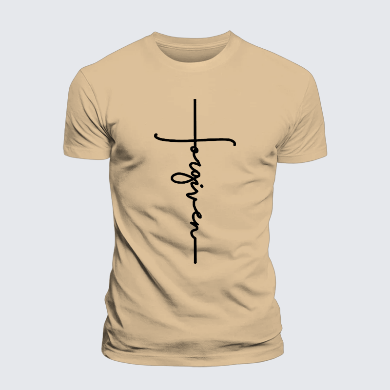 Forgiveness  Jesus God Christian Premium Mercerized Cotton Tee