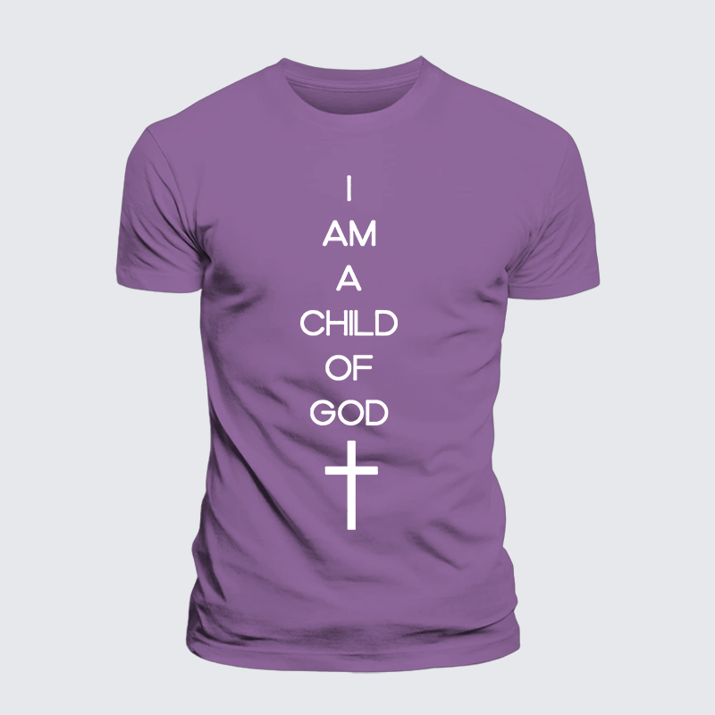 I Am A Child Of God Jesus God Christian Premium Mercerized Cotton Tee