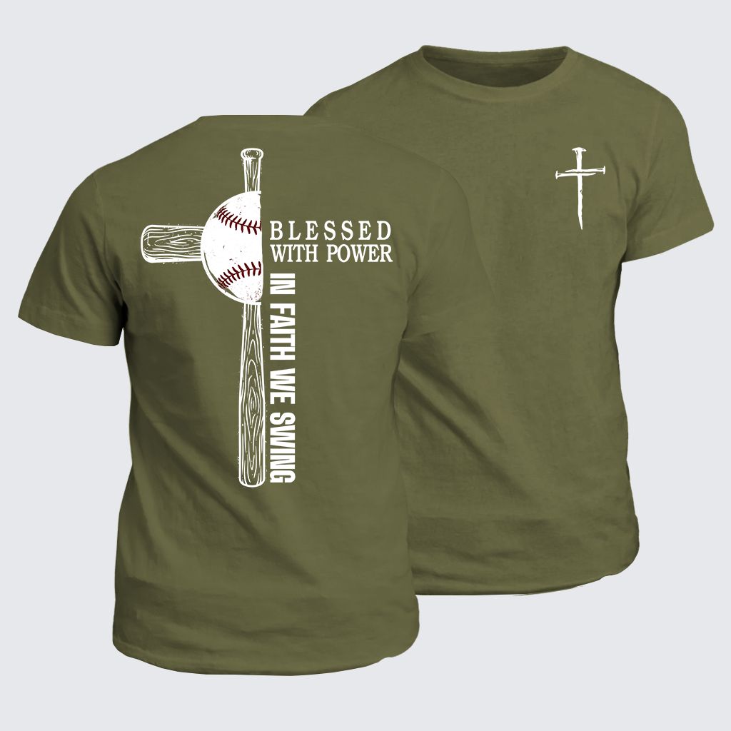 In Faith We Swing Jesus God Christian Cotton T-Shirt