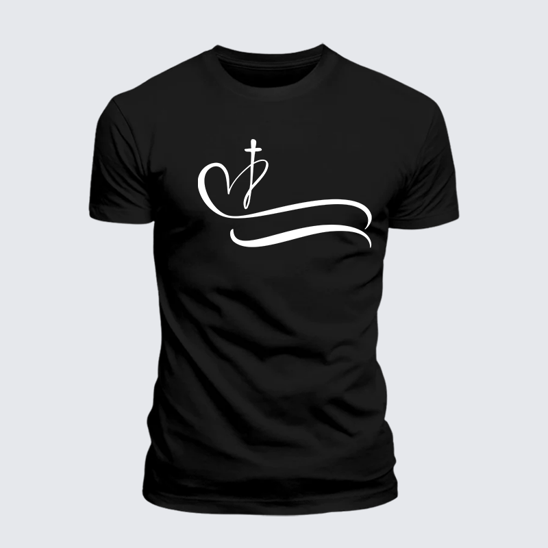 Man Of God Husband Dad Jesus God Christian Cotton T-Shirt