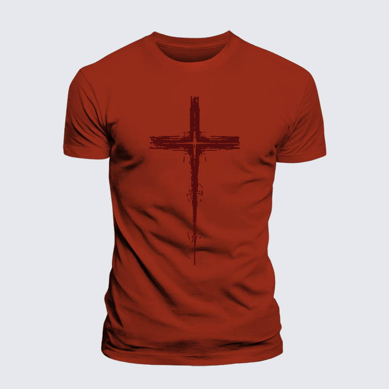 Light of Cross Jesus God Christian Premium Mercerized Cotton Tee