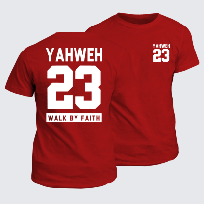 Walk By Faith Jesus God Christian Cotton T-Shirt