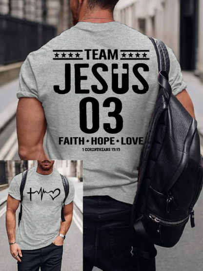 Team Jesus 03 Jesus God Christian Cotton T-Shirt
