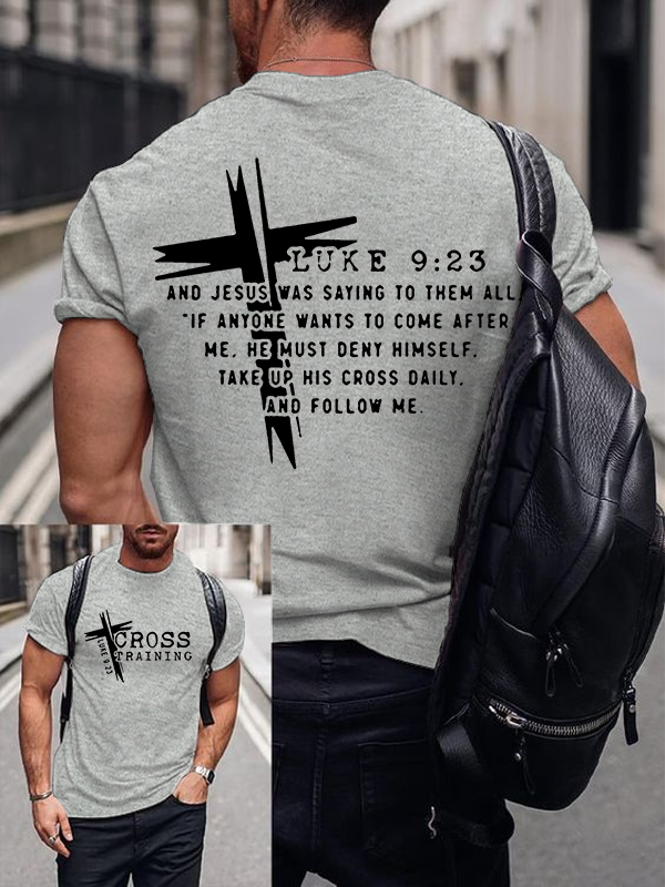 Cross Training Jesus God Christian Cotton T-Shirt