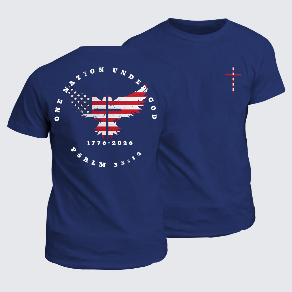 One Nation Under God Jesus God Christian Cotton T-Shirt