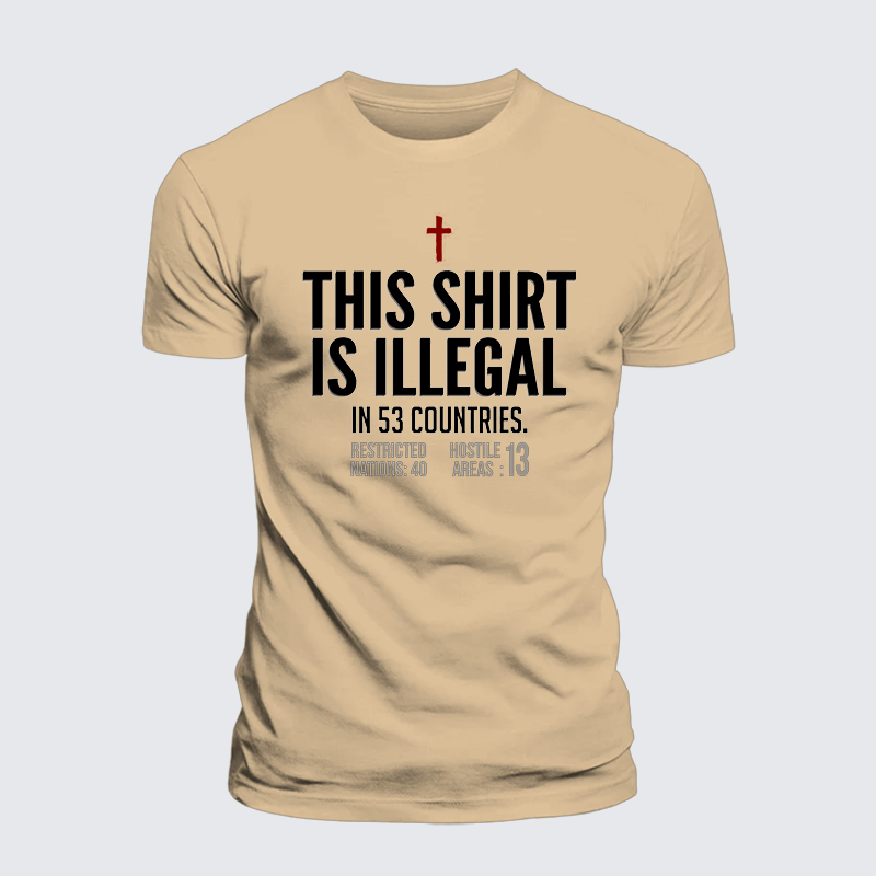 This Shirt is Illegal Jesus God Christian Premium Mercerized Cotton Tee