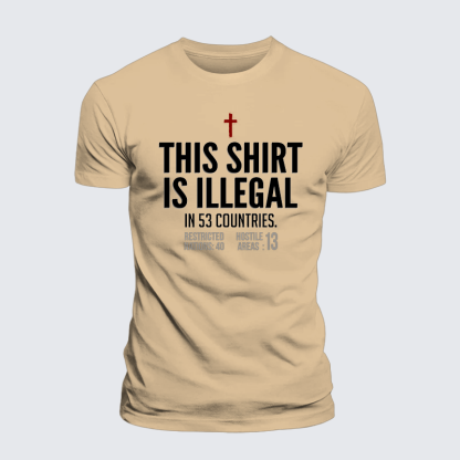 This Shirt is Illegal Jesus God Christian Premium Mercerized Cotton Tee