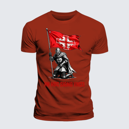 In Hoc Signo Vinces Jesus God Christian Premium Mercerized Cotton Tee
