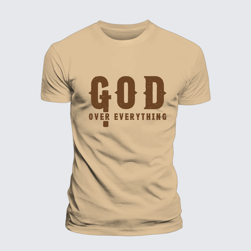God over Everything Jesus God Christian Premium Mercerized Cotton Tee