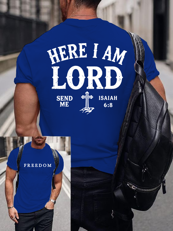 Send Me Isaiah 6:8 Jesus God Christian Cotton T-Shirt
