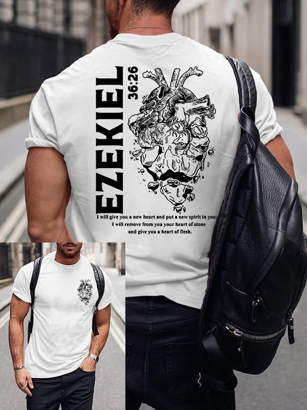 I Will Give You A New Heart And Put A New Spirit Christian Cotton T-Shirt