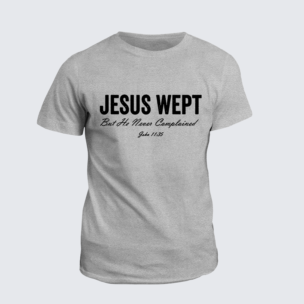 Jesus Wept Jesus God Christian Cotton T-Shirt