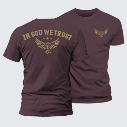 In God We Trust Jesus God Christian Premium Mercerized Cotton Tee